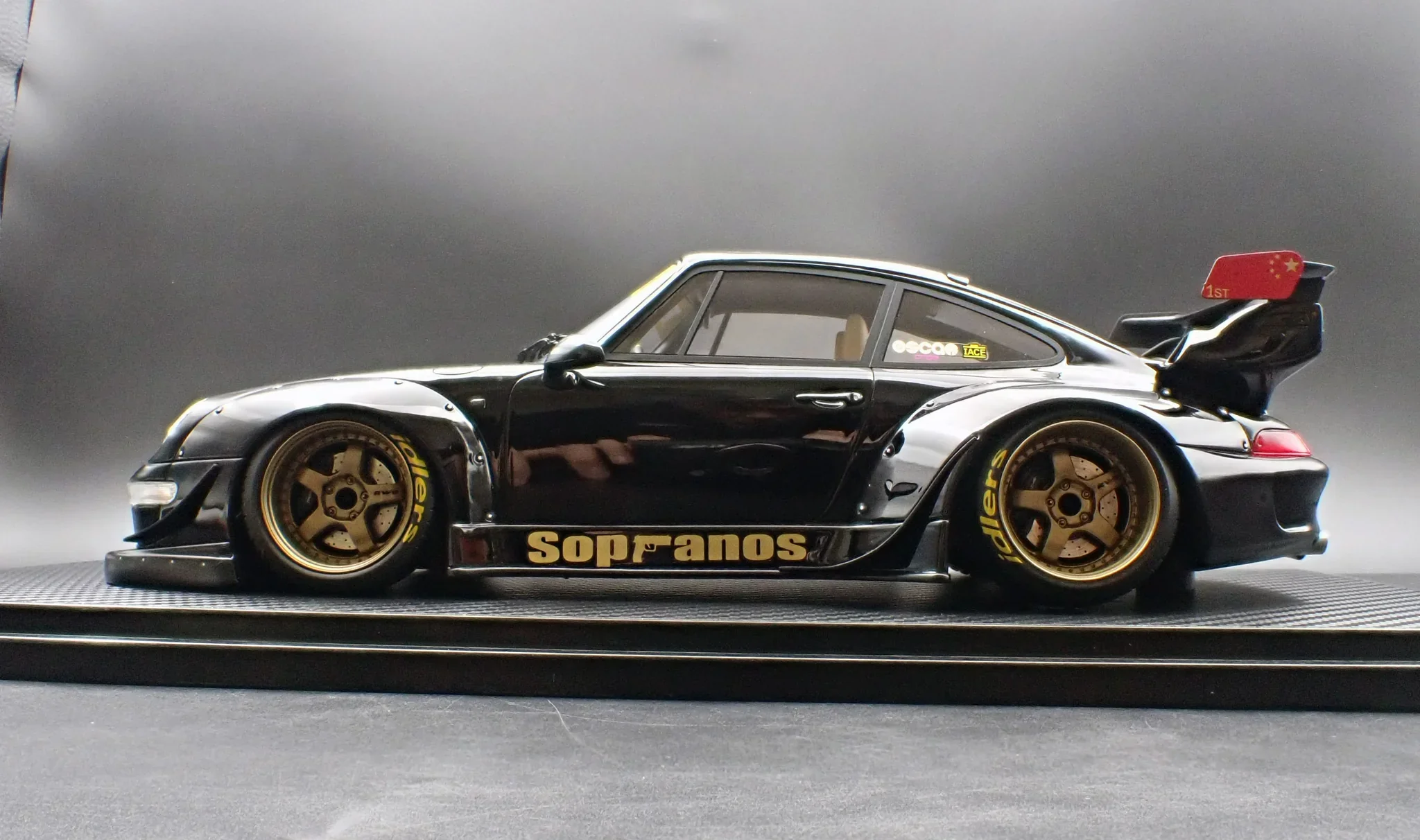 Ignition Model Porsche 993 RWB Widebody "Sopranos" Black 1:18 - Image 5