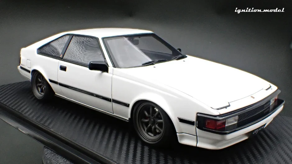 Ignition-Model Toyota Celica Supra Mk2 XX 2800 GT (A60) w/ Watanabe Wheels, White 1:18 - Image 4