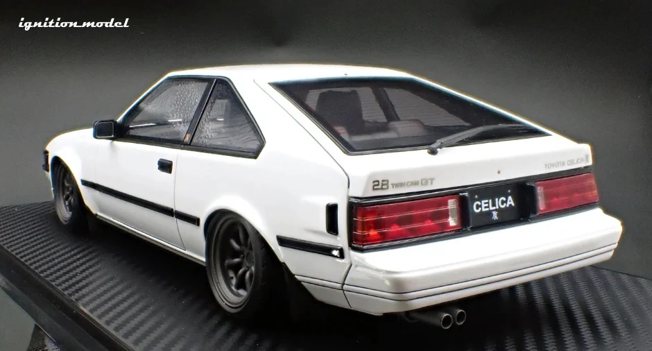 Ignition-Model Toyota Celica Supra Mk2 XX 2800 GT (A60) w/ Watanabe Wheels, White 1:18 - Image 7