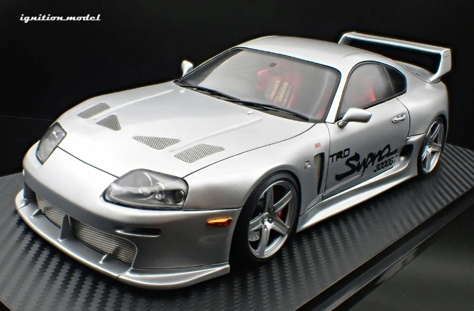 Ignition-Model Toyota Supra Mk4 (A80) TRD 3000GT Silver 1:18 - Image 3