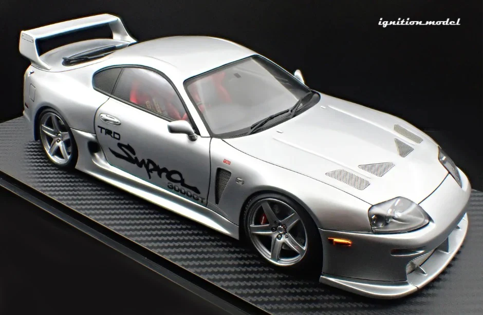 Ignition-Model Toyota Supra Mk4 (A80) TRD 3000GT Silver 1:18 - Image 6