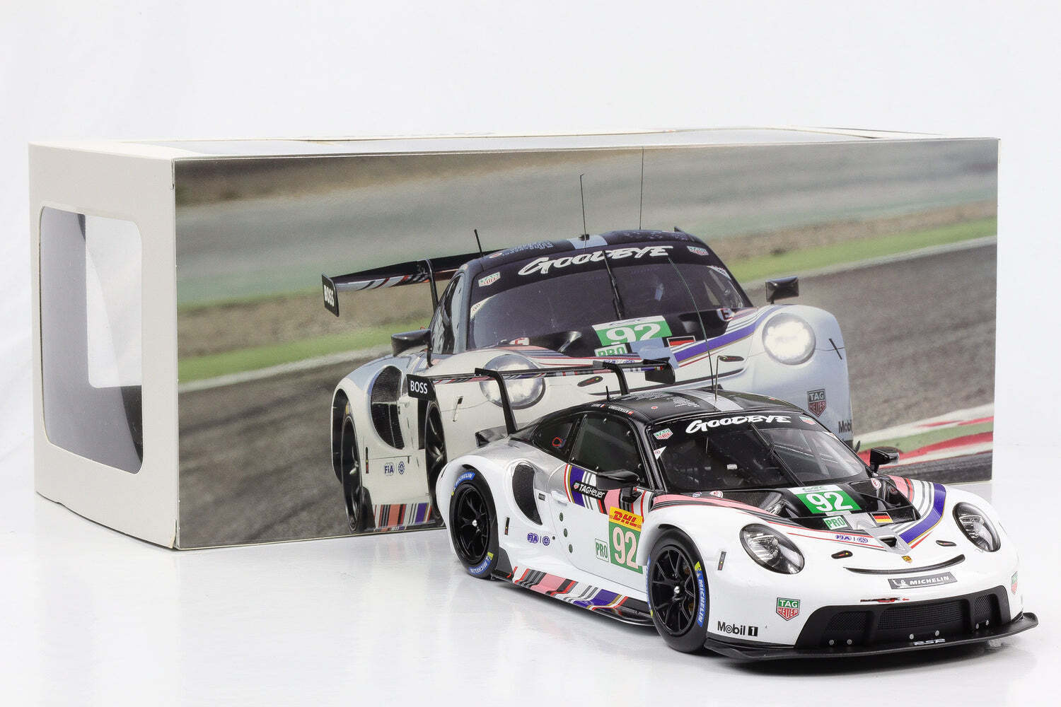 Ixo 2018 Porsche 911 991.2 GT3 RSR-19 No 92 Goodbye Team Porsche GT WEC 8hr 2022 1:18 - Image 7