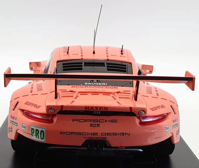 Ixo 2018 Porsche 911 991.2 GT3 RSR Team Porsche GT No 92 Pro Pink Pig Tribute Le Mans 1:18 - Image 5