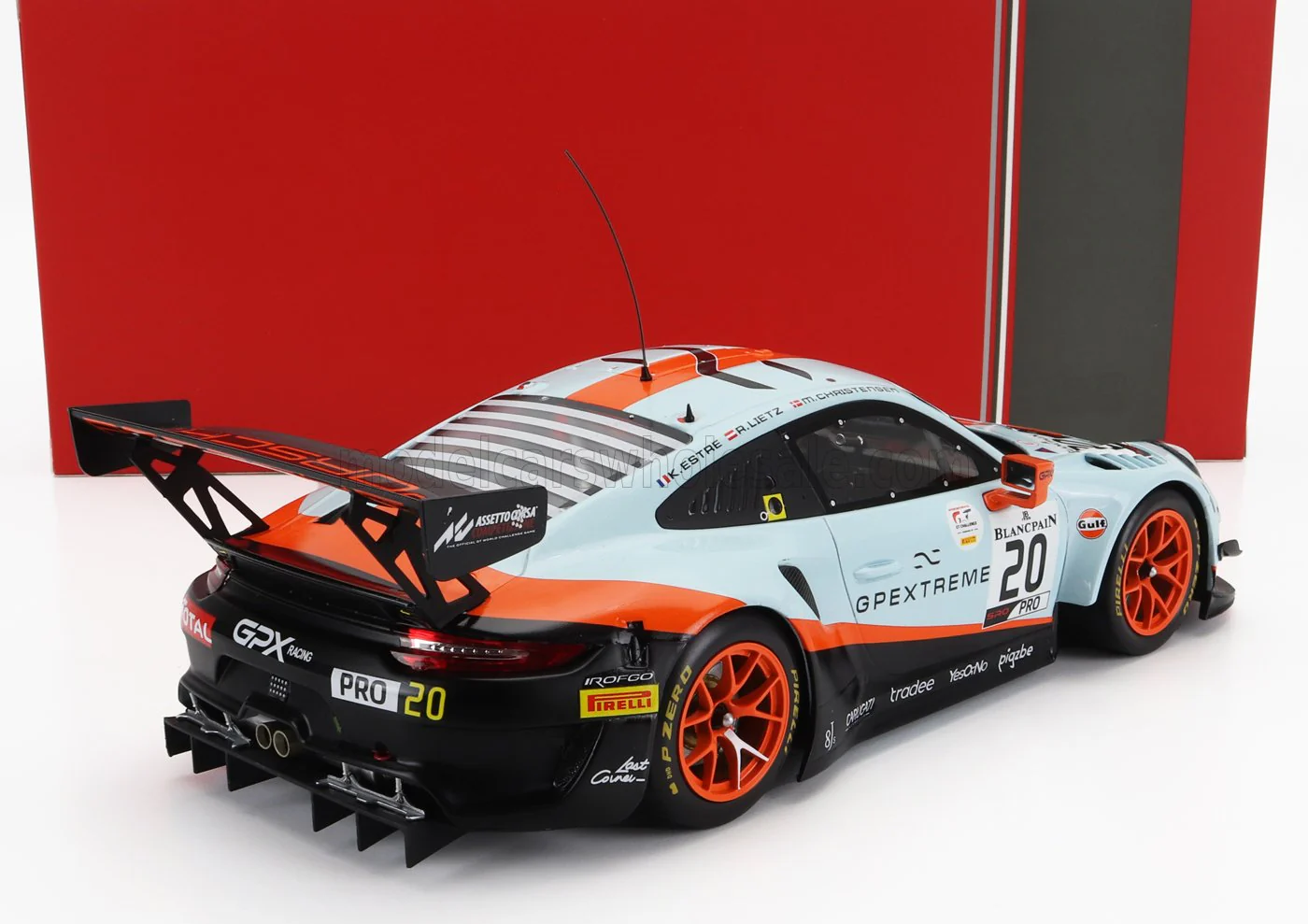Ixo Porsche 911 991.2 GT3 R 4.0L Flat-6 Team Racing GPX #20 Winner 2019 Spa 24hrs 1:18 - Image 2