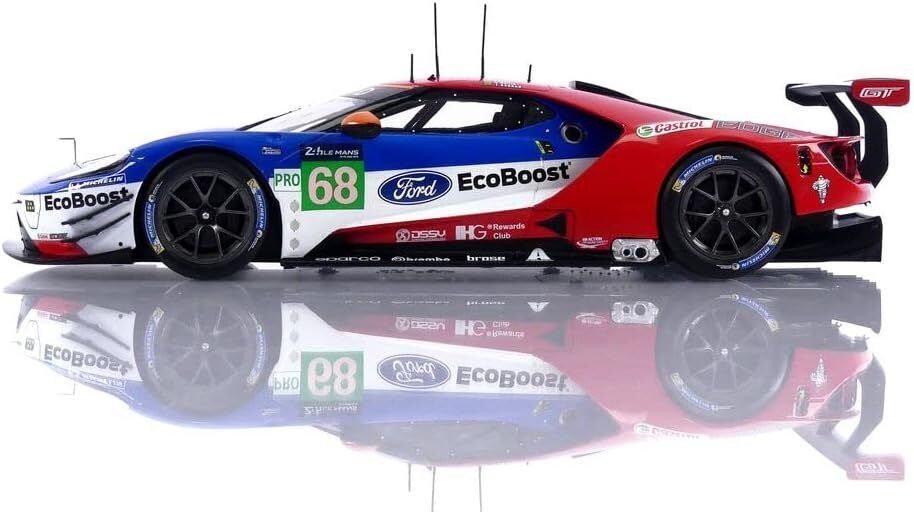 Ixo Ford GT No 68 Le Mans 2017 Red White Blue 1:18 - Image 2