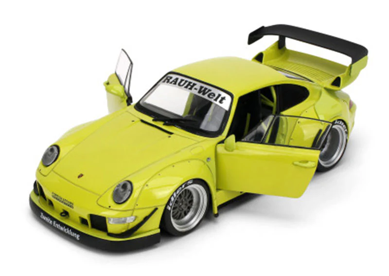 Jada Pink Slips Porsche 911 993 RWB Genki Yellow Green 1:18 - Image 3