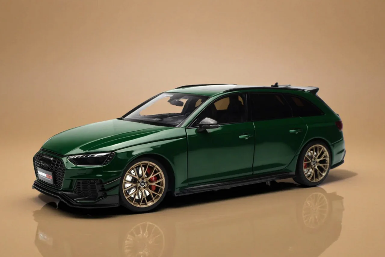 Kengfai KiloWorks 2020 Audi RS4 Avant (B9) Darwin Pro Green Metallic 1:18 - Image 2