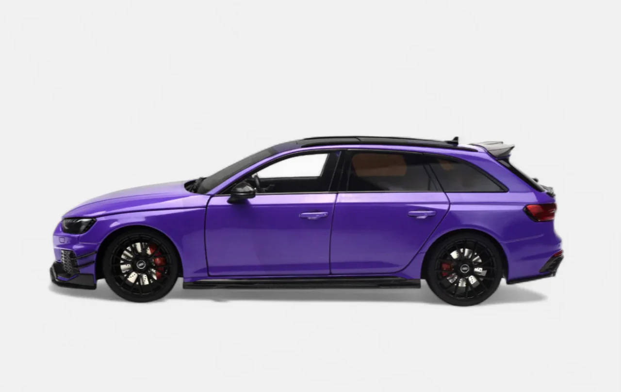 Kengfai KiloWorks 2020 Audi RS4 Avant B9 Darwin Pro Violet Purple Metallic 1:18 - Image 4