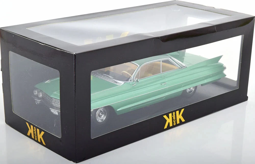 KK Scale 1961 Cadillac Series 62 Coupe DeVille Light Green Metallic 1:18 - Image 6