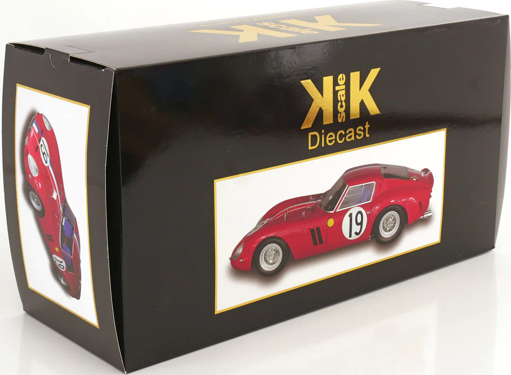KK Scale 1962 Ferrari 250 GTO #19 24hr Le Mans 1962 Red 1:12 - Image 10