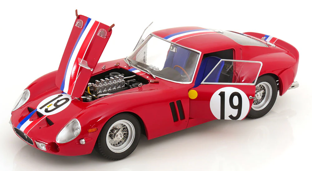 KK Scale 1962 Ferrari 250 GTO #19 24hr Le Mans 1962 Red 1:12 - Image 2