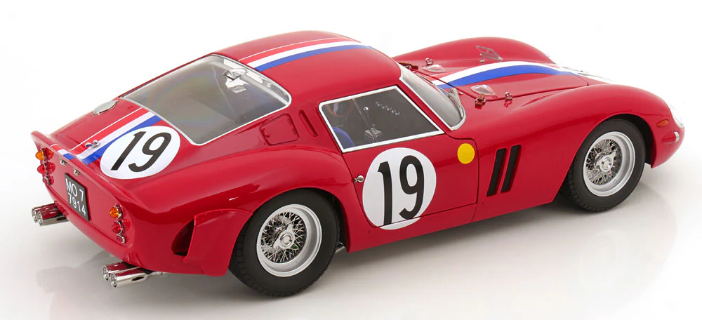 KK Scale 1962 Ferrari 250 GTO #19 24hr Le Mans 1962 Red 1:12 - Image 4