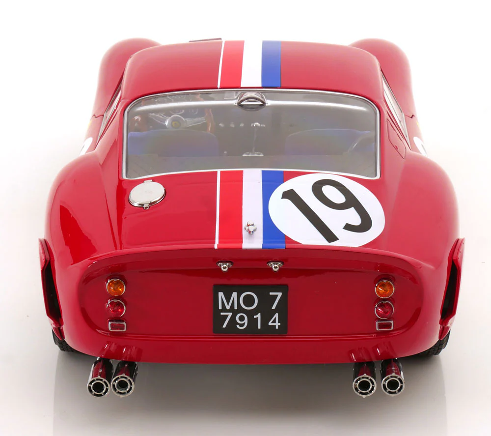 KK Scale 1962 Ferrari 250 GTO #19 24hr Le Mans 1962 Red 1:12 - Image 7