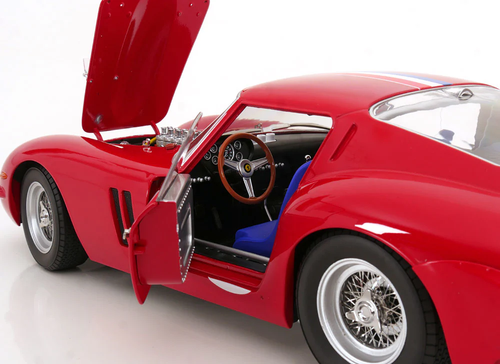 KK Scale 1962 Ferrari 250 GTO #19 24hr Le Mans 1962 Red 1:12 - Image 9