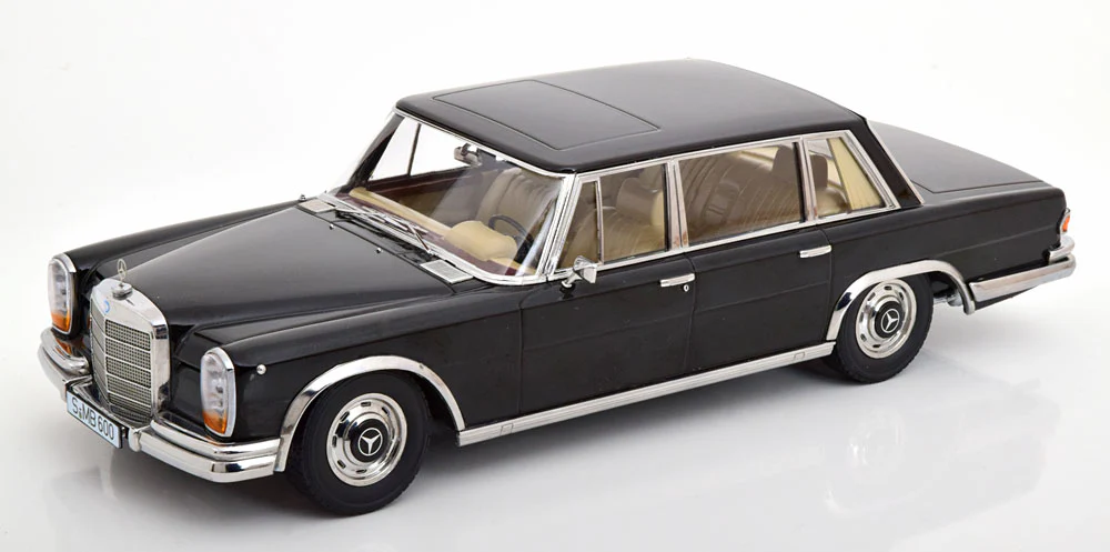 KK Scale 1963 Mercedes-Benz S-Class 600 Pullman SWB (W100) Sedan Black 1:18 - Image 2
