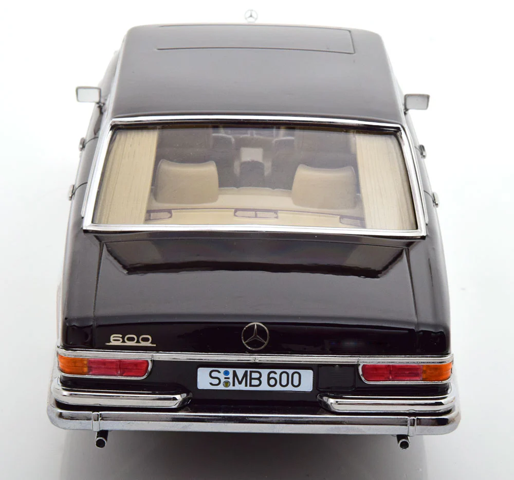 KK Scale 1963 Mercedes-Benz S-Class 600 Pullman SWB (W100) Sedan Black 1:18 - Image 6