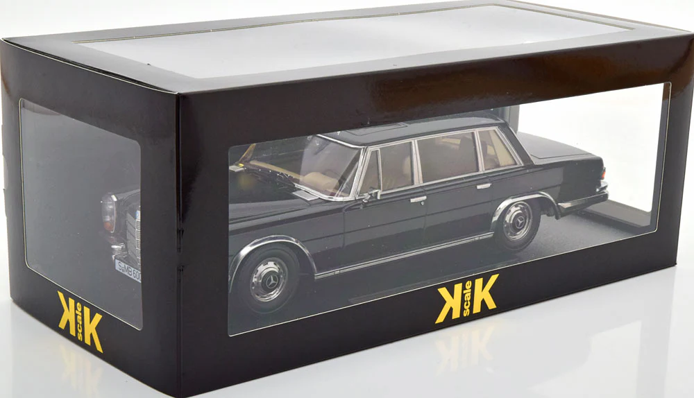 KK Scale 1963 Mercedes-Benz S-Class 600 Pullman SWB (W100) Sedan Black 1:18 - Image 7