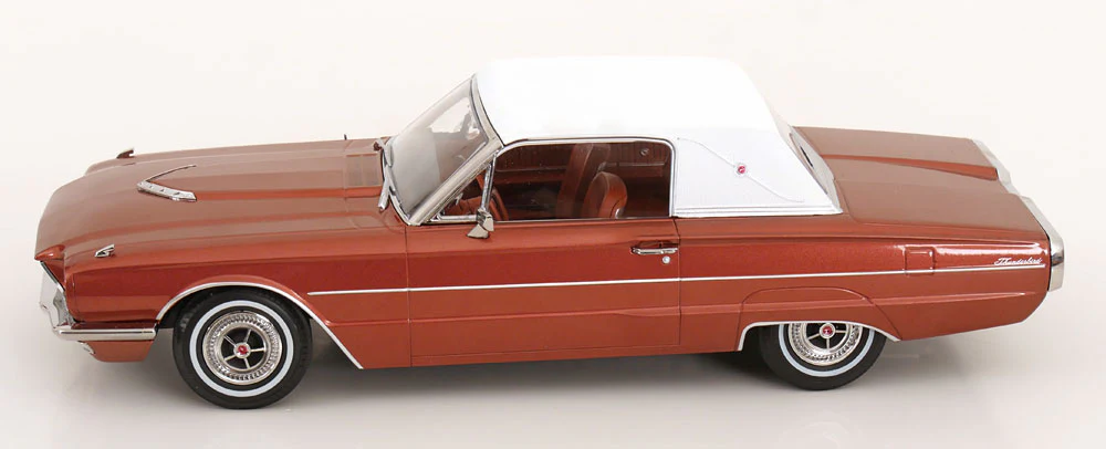 KK Scale 1966 Ford Thunderbird Coupe Copper Metallic 1:18 - Image 3
