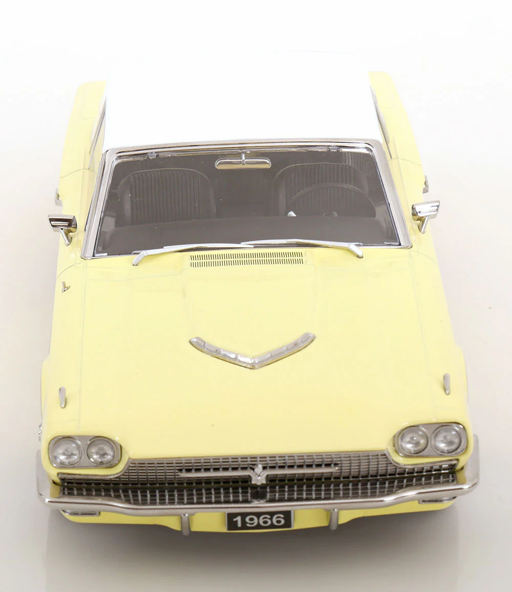 KK Scale 1966 Ford Thunderbird Hardtop Coupe Pale Yellow 1:18 - Image 4
