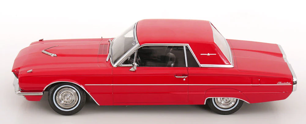 KK Scale 1966 Ford Thunderbird Hardtop Coupe Red 1:18 - Image 3