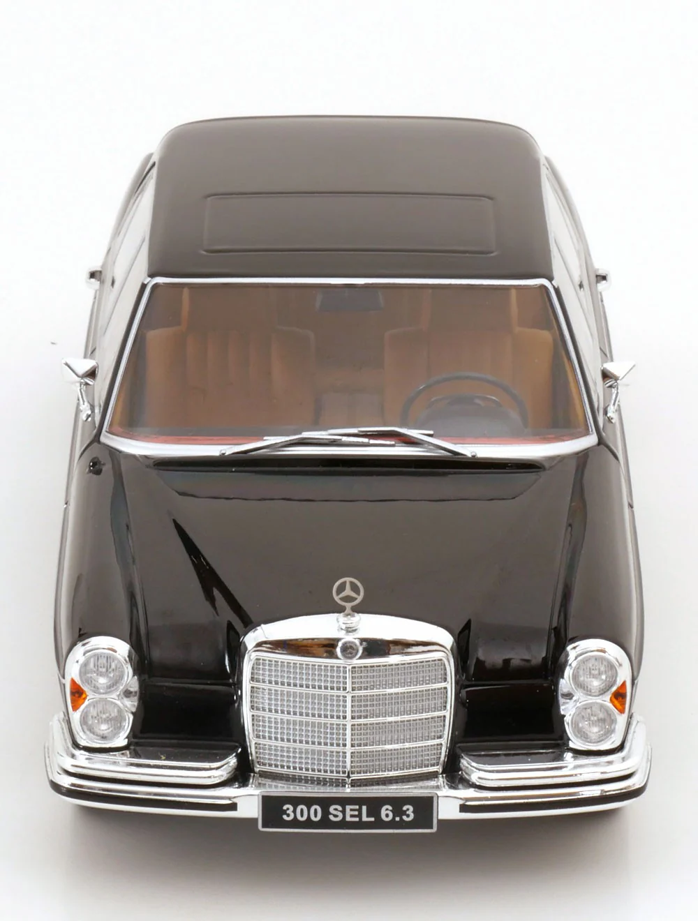 KK Scale 1967-1972 Mercedes-Benz 300 SEL 6.3 (W109) Sedan Black 1:18 - Image 3