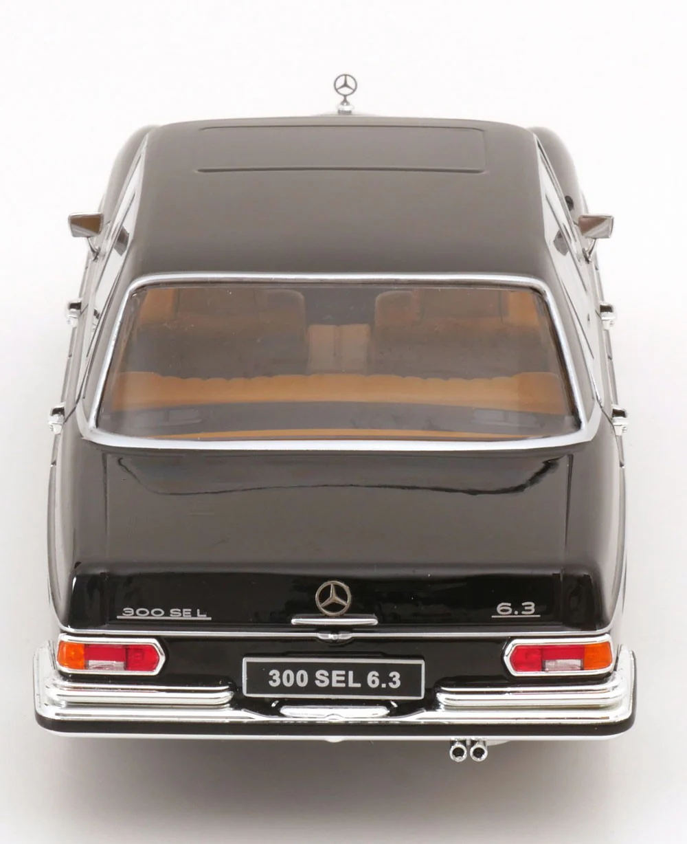 KK Scale 1967-1972 Mercedes-Benz 300 SEL 6.3 (W109) Sedan Black 1:18 - Image 4