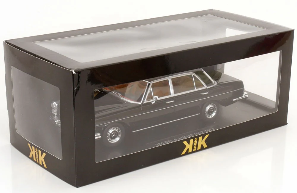 KK Scale 1967-1972 Mercedes-Benz 300 SEL 6.3 (W109) Sedan Black 1:18 - Image 5