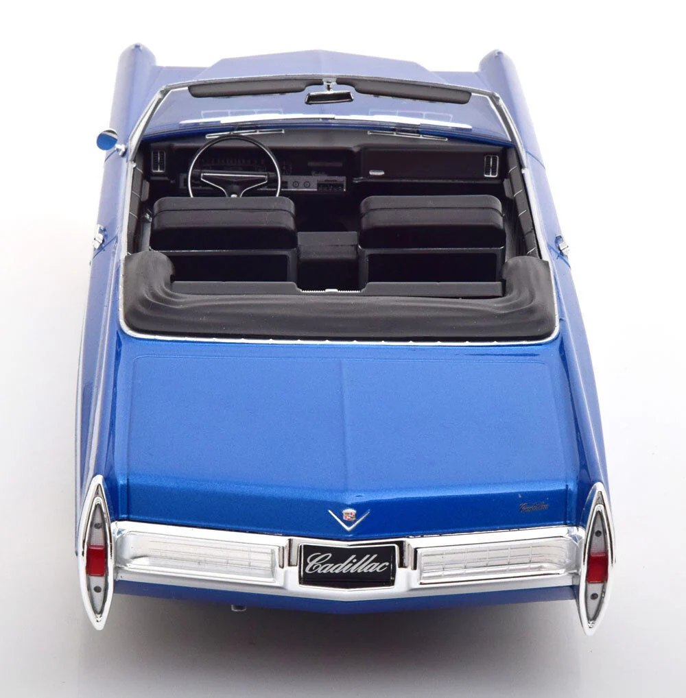 KK Scale 1967 Cadillac DeVille Convertible Blue Metallic 1:18 - Image 5