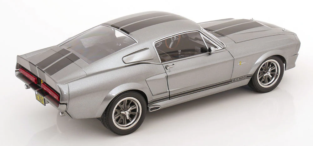 KK Scale 1967 Ford Mustang Shelby GT500 "Eleanor" Grey w/ Black Stripes 1:12 - Image 2
