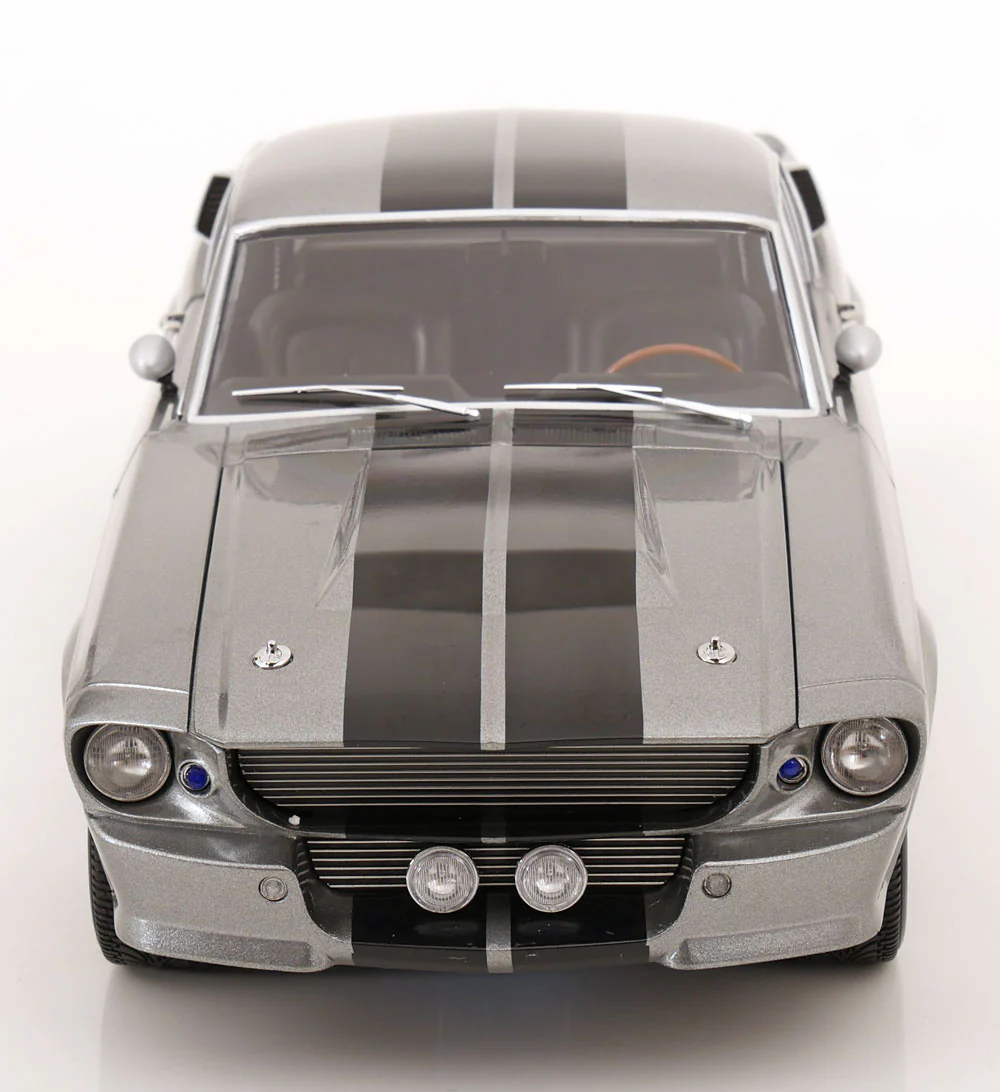 KK Scale 1967 Ford Mustang Shelby GT500 "Eleanor" Grey w/ Black Stripes 1:12 - Image 4