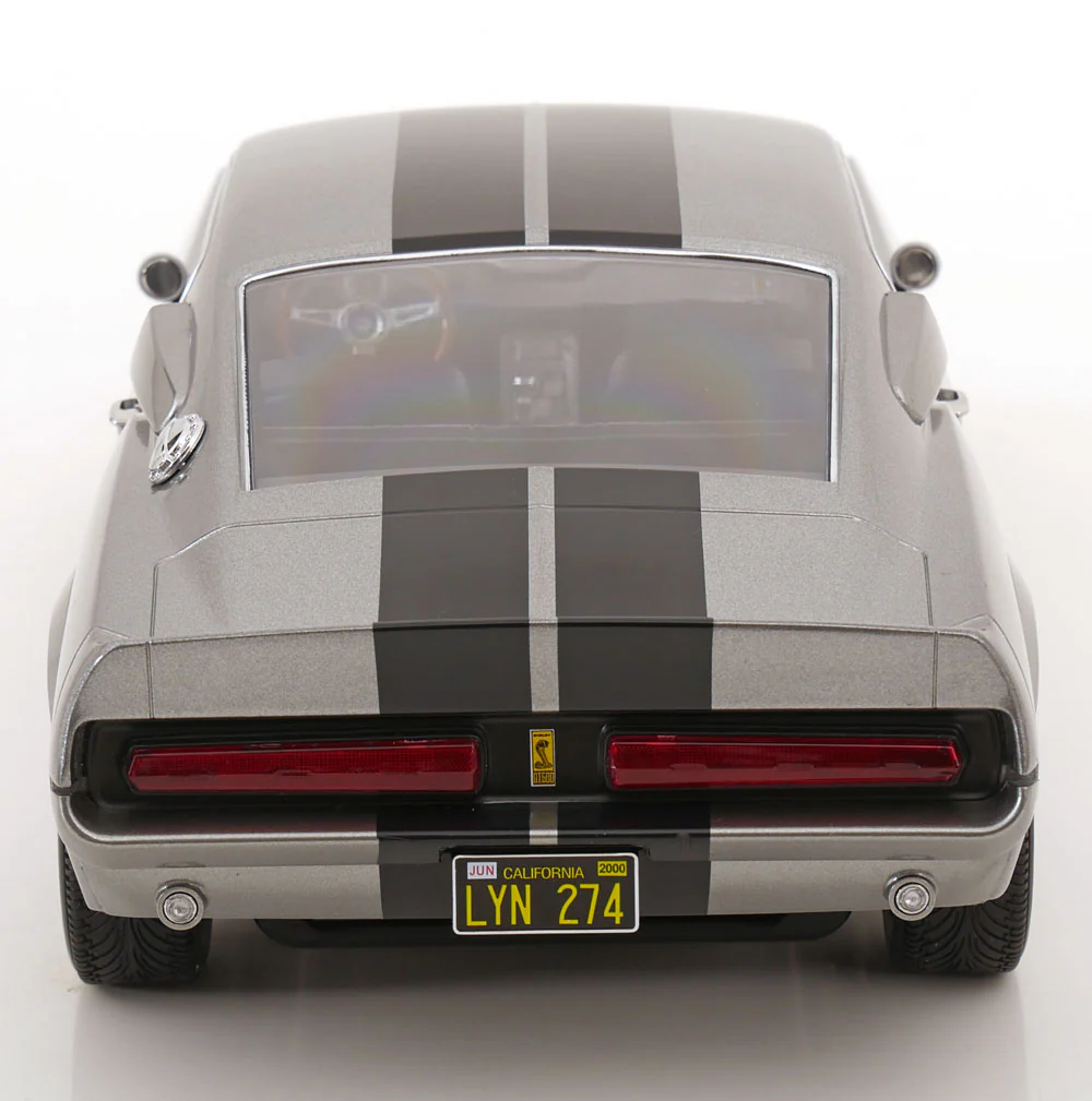 KK Scale 1967 Ford Mustang Shelby GT500 "Eleanor" Grey w/ Black Stripes 1:12 - Image 5
