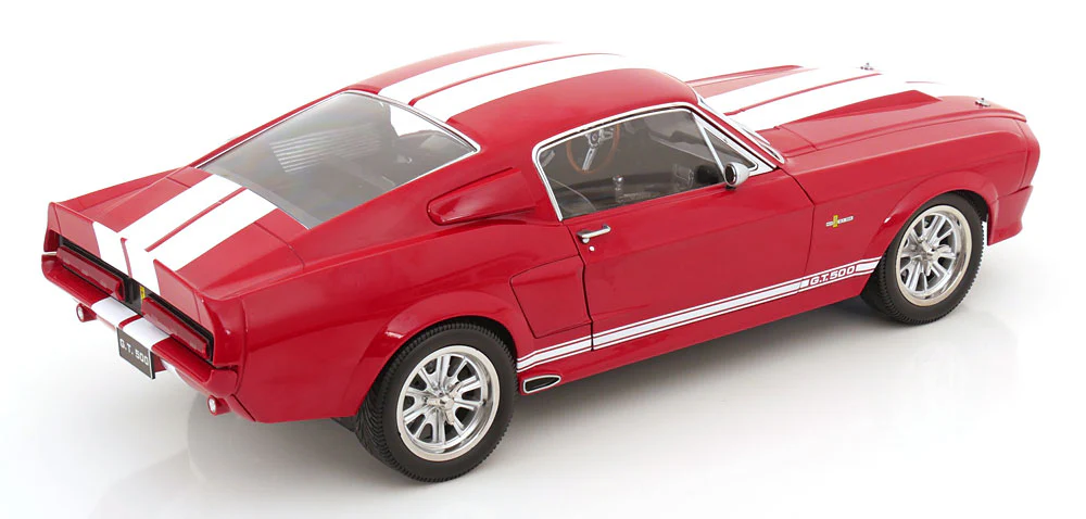 KK Scale 1967 Ford Mustang Shelby GT500 Red w/ White Stripes 1:12 - Image 2