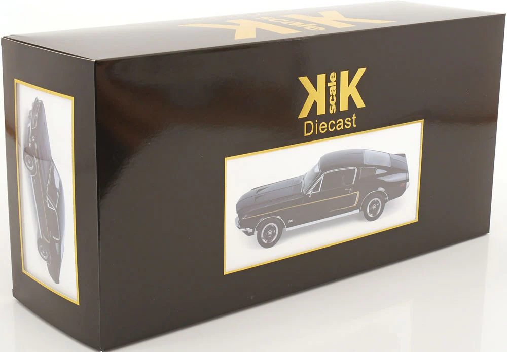 KK Scale 1968 Ford Mustang GT Fastback Black 1:12 - Image 8