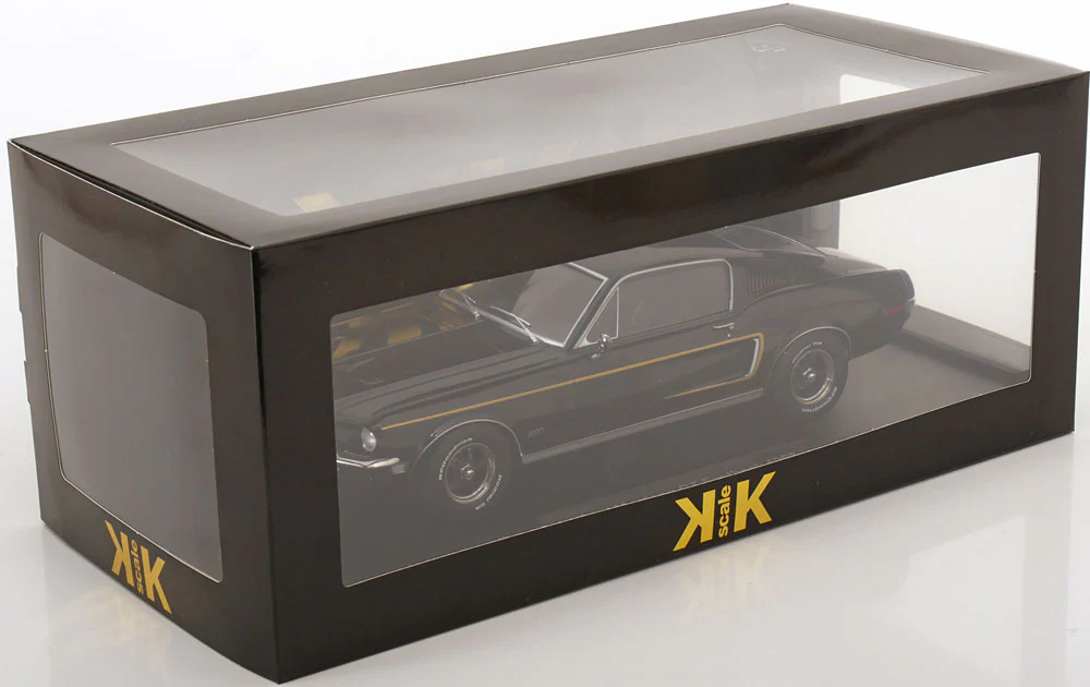 KK Scale 1968 Ford Mustang GT Fastback Black 1:18 - Image 6