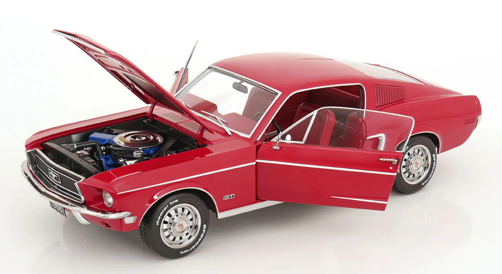 KK Scale 1968 Ford Mustang GT Fastback Red 1:12 - Image 6