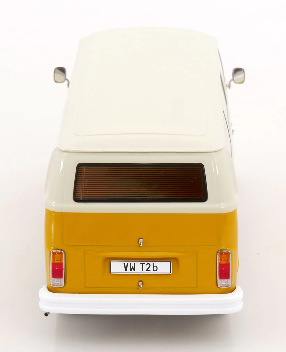 KK Scale 1972 Volkswagen T2b Minibus (Fuchs Wheels) Yellow & White 1:18 - Image 5