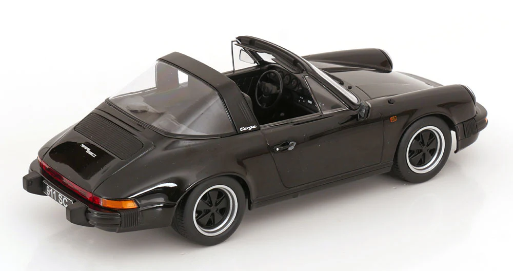 KK Scale 1983 Porsche 911 SC Targa w/ Removable Roof G Series Black 1:18 - Image 4