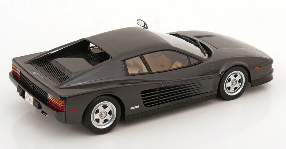 KK Scale 1984 Ferrari Testarossa Monospecchio (1st Miami Vice) Anthracite 1:18 - Image 2