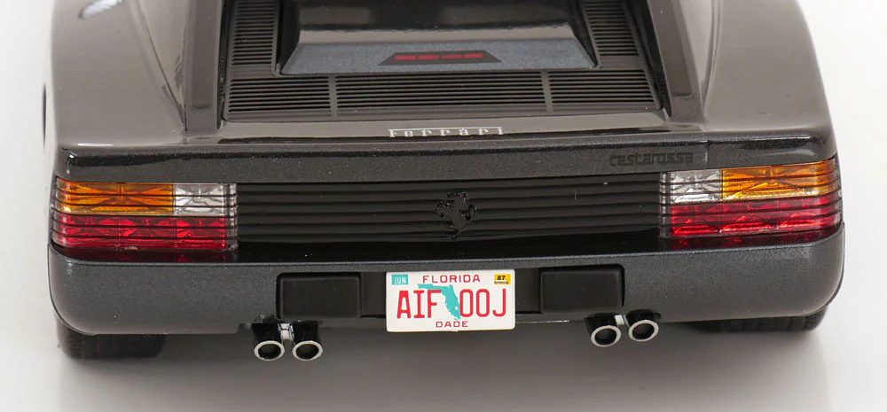 KK Scale 1984 Ferrari Testarossa Monospecchio (1st Miami Vice) Anthracite 1:18 - Image 6