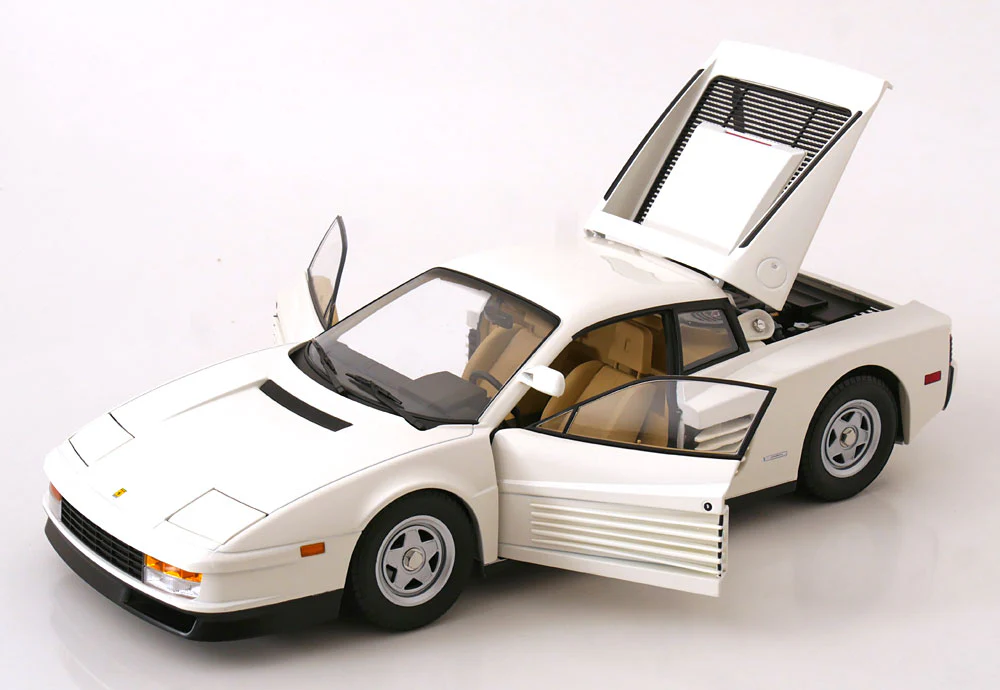KK Scale 1984 Ferrari Testarossa White Monospecchio US-Version 1:12 - Image 4