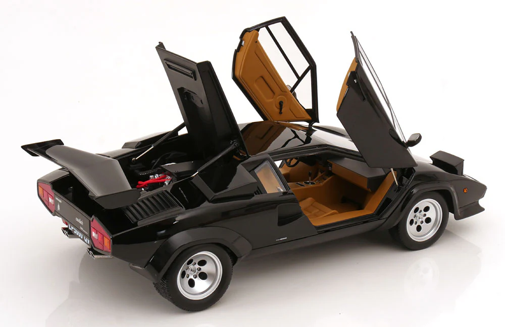 KK Scale 1985 Lamborghini Countach LP 5000S QV Black 1:12 - Image 3
