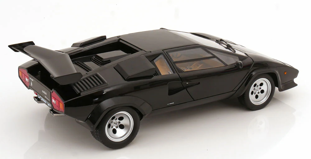 KK Scale 1985 Lamborghini Countach LP 5000S QV Black 1:12 - Image 4