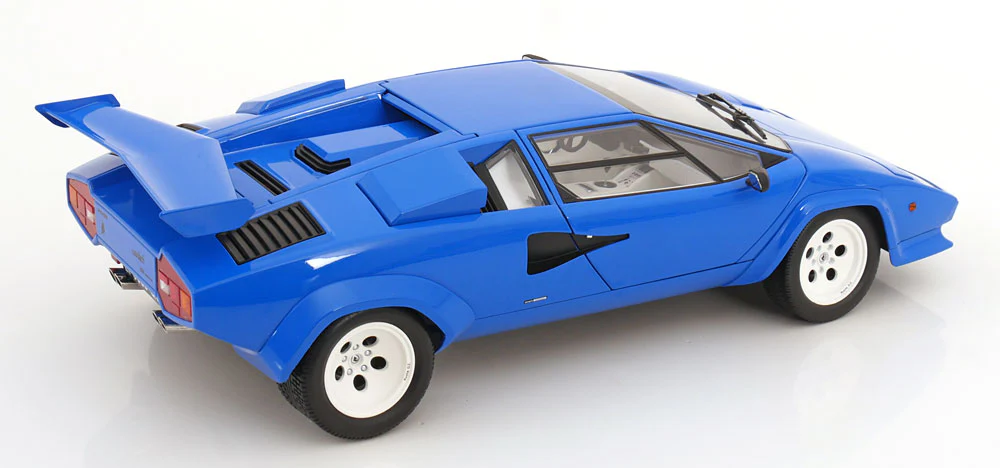 KK Scale 1985 Lamborghini Countach LP 5000S QV Blue 1:12 - Image 4