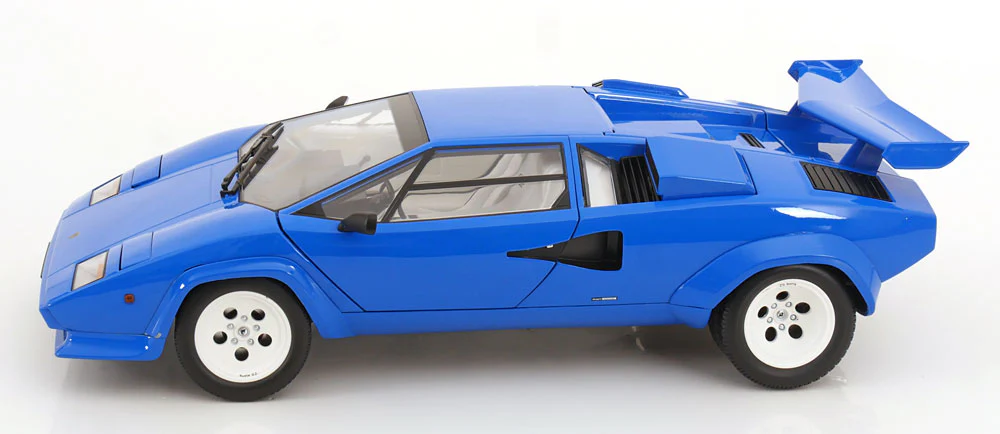 KK Scale 1985 Lamborghini Countach LP 5000S QV Blue 1:12 - Image 5