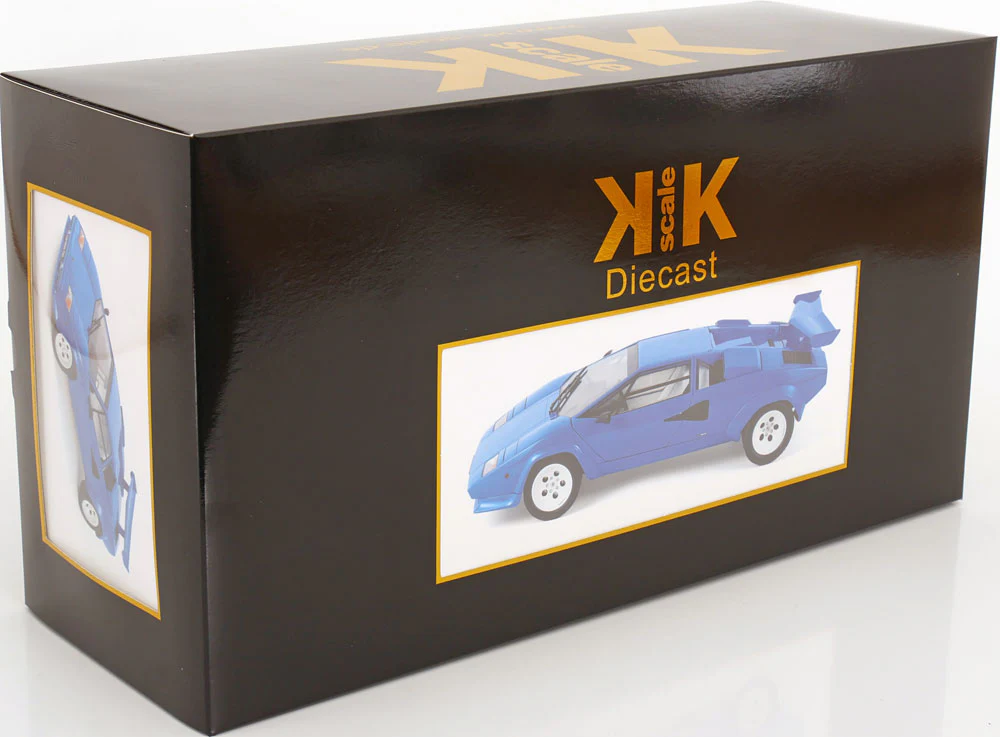 KK Scale 1985 Lamborghini Countach LP 5000S QV Blue 1:12 - Image 9