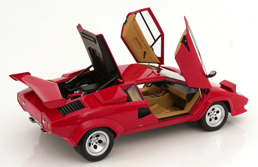 KK Scale 1985 Lamborghini Countach LP 5000S QV Red 1:12 - Image 3