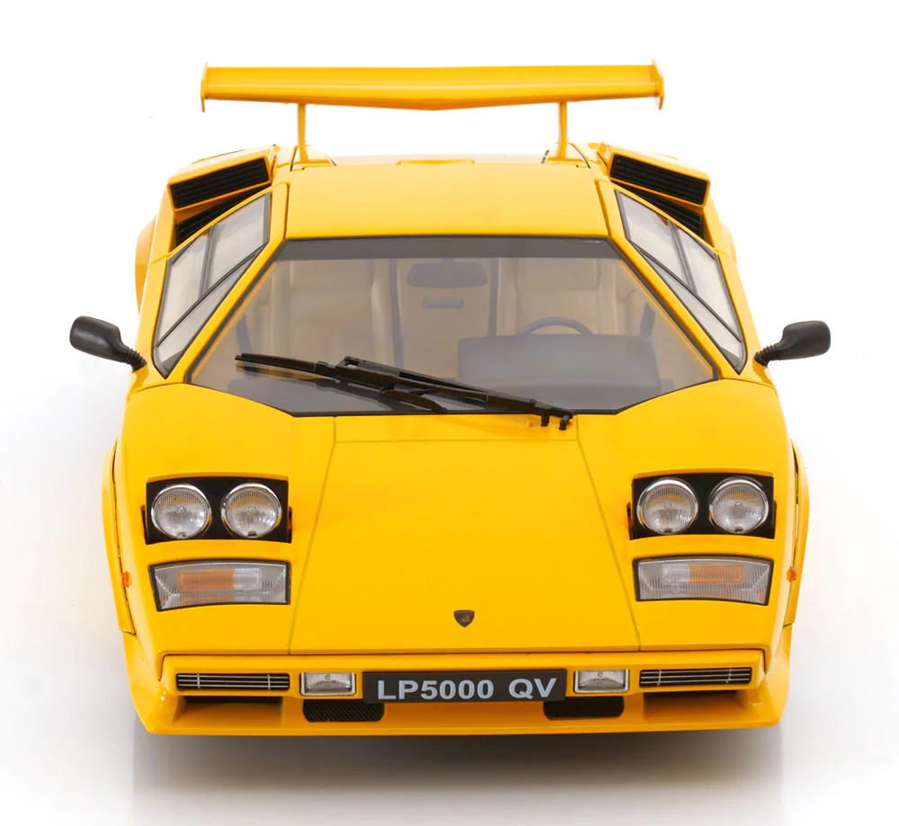 KK Scale 1985 Lamborghini Countach LP 5000S QV Yellow 1:12 - Image 7