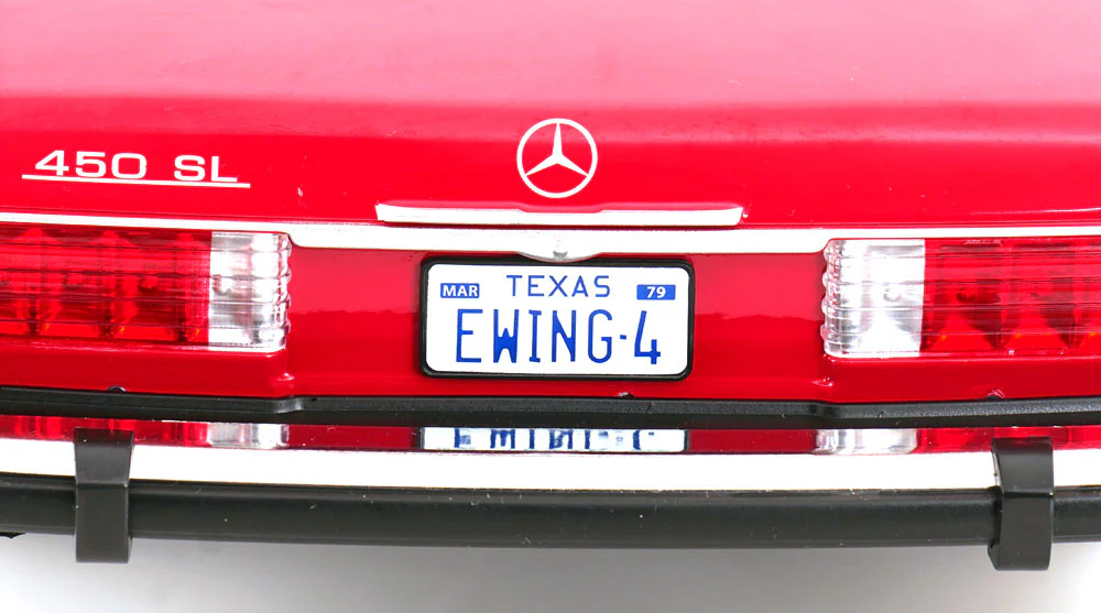 KK Scale 1985 Mercedes-Benz S Class 450SL (R107) Convertible (Dallas TV Series) Red 1:12 - Image 10