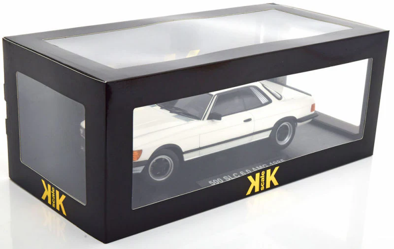 KK Scale 1985 Mercedes-Benz S Class 500SLC 6.0 AMG (C107) White 1:18 - Image 6
