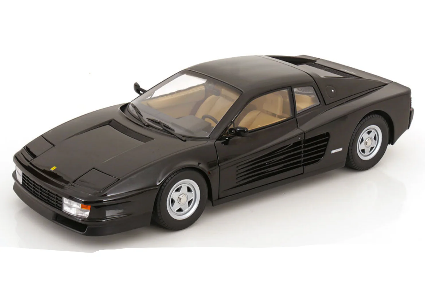 KK Scale 1986 Ferrari Testarossa Black Monospecchio European Version 1:12